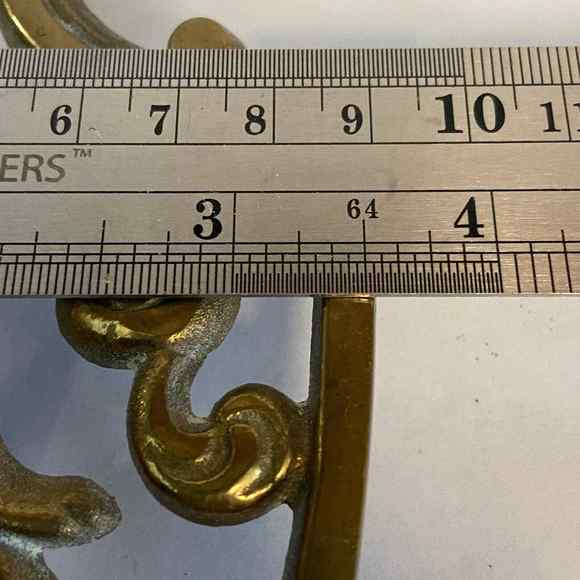 Vintage Solid Brass Trivet Iron Stand‎ Decorative Kitchen Dining - Picture 9 of 9